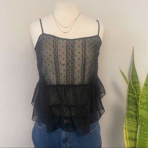 Sheer Black Tank Top